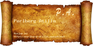 Perlberg Atilla névjegykártya